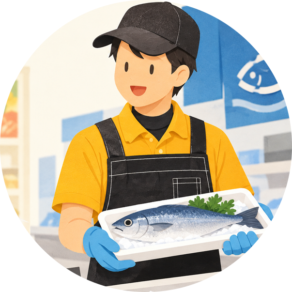 鮮魚担当 T.Sさんのイラスト